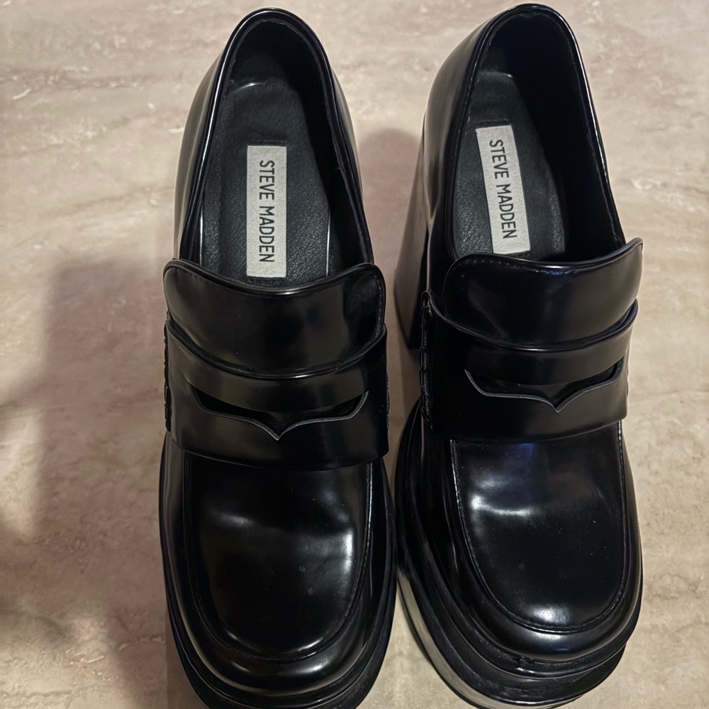 Steve Madden Black Platform Heels